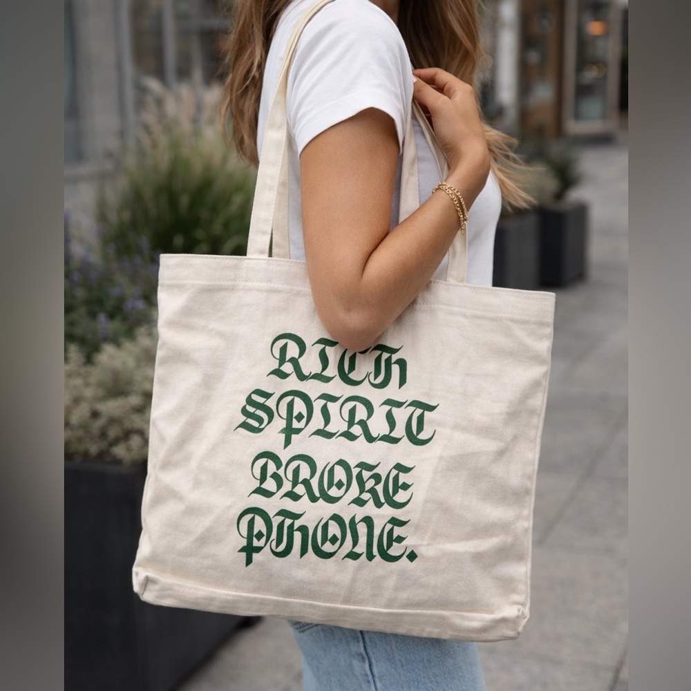 Kendrick Lamar Rich Spirit Broke Phone Tote Bag‎ Graphic Canvas Trendy Aesthetic